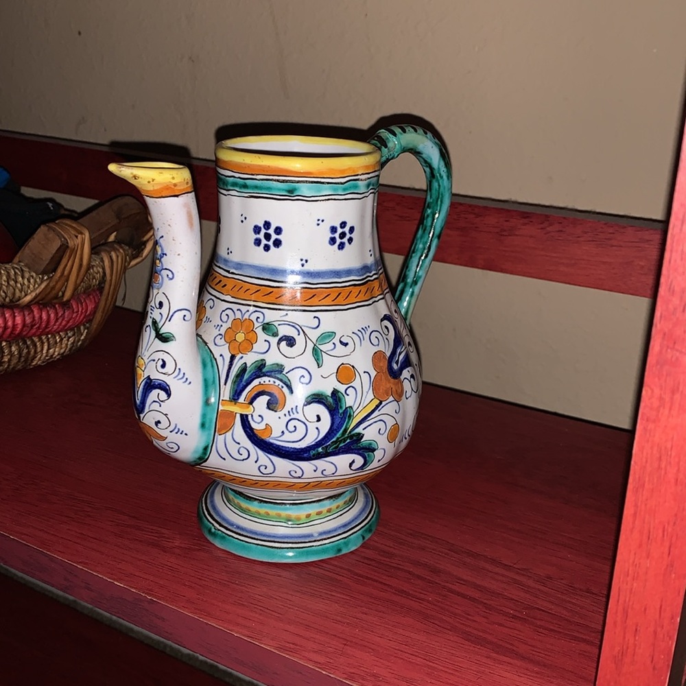 Deruta Italian handmade pitcher